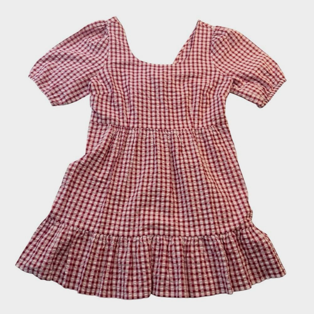 LOFT Red Checkered Gingham Woman’s Mini Dress 14 - Picture 2 of 8